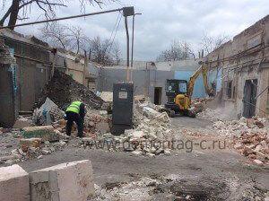 демонтаж перегородок, кирпичных стен